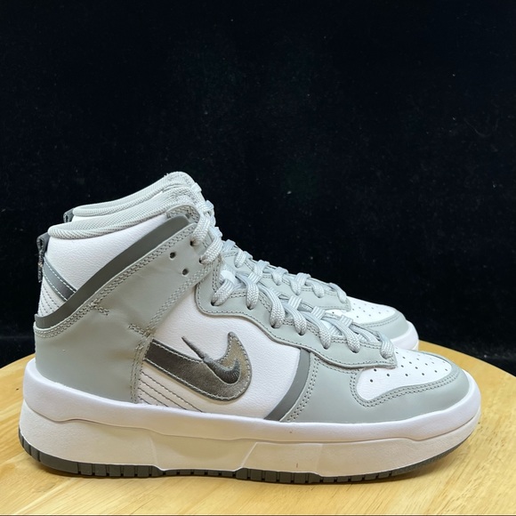 WMNS Nike Dunk High Up Light Smoke Grey White Silver DH3718-106 Women's 6.5 - Picture 4 of 10